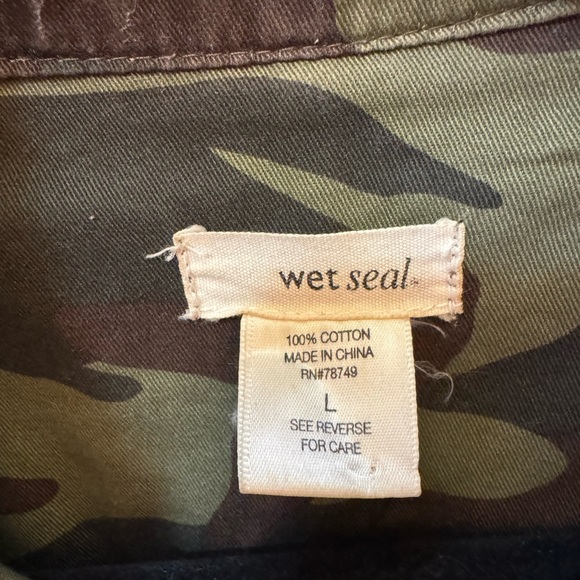 Vintage Women’s Wet Seal Camouflage Cotton Jacket Zip Up - Picture 5 of 5